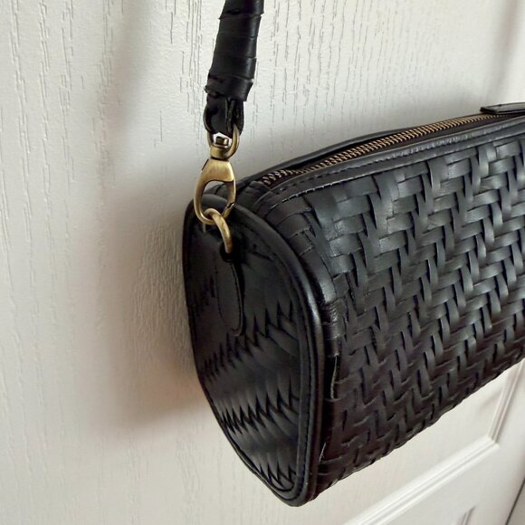 Bembien Black Woven Leather Gigi Crossbody Bag - Picture 12 of 16